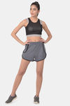 Clovia Comfort-Fit Active Shorts - Grey — thumbnail 5