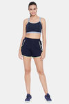 Clovia Comfort-Fit Active Shorts - Blue — thumbnail 5