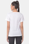Clovia Comfort-Fit Active Text Print T-shirt - White — thumbnail 4