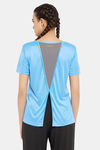 Clovia Comfort-Fit Active T-shirt - Blue — thumbnail 4