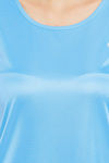 Clovia Comfort-Fit Active T-shirt - Blue — thumbnail 6