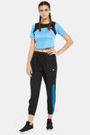 Clovia Comfort-Fit Active Cropped T-shirt - Blue — thumbnail 5