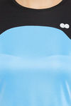 Clovia Comfort-Fit Active Cropped T-shirt - Blue — thumbnail 6