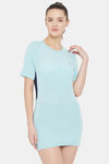 Clovia Quick Dry Relaxed Top - Blue — thumbnail 1