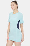 Clovia Quick Dry Relaxed Top - Blue — thumbnail 3