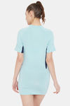 Clovia Quick Dry Relaxed Top - Blue — thumbnail 4