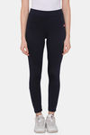 Clovia Quick Dry Skin Fit Pants - Blue — thumbnail 1