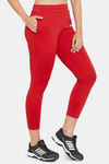 Clovia Quick Dry Skin Fit Pants - Red — thumbnail 2