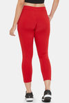 Clovia Quick Dry Skin Fit Pants - Red — thumbnail 4
