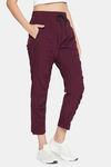 Clovia Quick Dry Skin Fit Pants - Purple — thumbnail 2