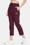 Clovia Quick Dry Skin Fit Pants - Purple — thumbnail 3