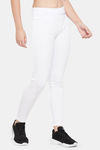 Clovia Quick Dry Skin Fit Pants - White — thumbnail 2