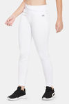Clovia Quick Dry Skin Fit Pants - White — thumbnail 3
