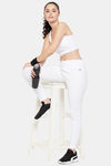 Clovia Quick Dry Skin Fit Pants - White — thumbnail 5