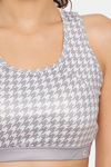 Clovia Padded Sports Bra & Ankle-Length High-Rise Sports Tights Set - Grey — thumbnail 6