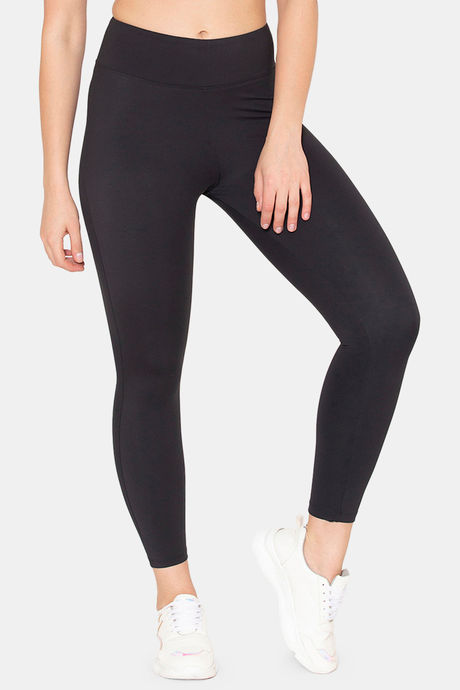 Clovia Snug Fit Active Ankle-Length Tights - Black — image 2