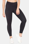 Clovia Snug Fit Active Ankle-Length Tights - Black — thumbnail 2