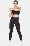 Clovia Snug Fit Active Ankle-Length Tights - Black — thumbnail 5
