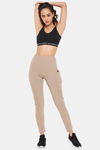 Clovia Snug Fit Ankle-Length High-Rise Tights - Nude — thumbnail 6
