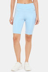 Clovia Snug Fit Mid-Rise Shorts - Blue — thumbnail 1