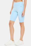 Clovia Snug Fit Mid-Rise Shorts - Blue — thumbnail 3