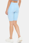 Clovia Snug Fit Mid-Rise Shorts - Blue — thumbnail 4