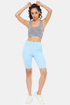 Clovia Snug Fit Mid-Rise Shorts - Blue — thumbnail 5