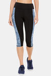 Clovia Snug Fit High-Rise Active Capri - Black — thumbnail 1