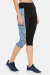 Clovia Snug Fit High-Rise Active Capri - Black — thumbnail 2