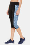 Clovia Snug Fit High-Rise Active Capri - Black — thumbnail 3