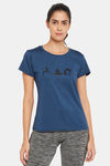 Clovia Easy Movement T-Shirt - Blue — thumbnail 1