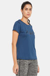 Clovia Easy Movement T-Shirt - Blue — thumbnail 2