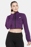 Clovia Easy Movement Contour Jackets - Purple — thumbnail 1