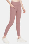 Clovia Snug Fit High Rise Tights - Pink — thumbnail 3