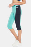 Clovia High Rise Easy Movement Capri - Blue — thumbnail 3