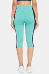 Clovia High Rise Easy Movement Capri - Blue — thumbnail 4