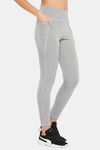 Clovia High Rise Easy Movement Skin Fit Pant - Grey — thumbnail 2