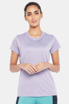 Clovia Quick Dry Relaxed Top - Purple — thumbnail 1