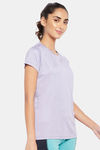 Clovia Quick Dry Relaxed Top - Purple — thumbnail 2