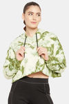 Clovia Easy Movement Hoodie - Green — thumbnail 1