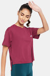 Clovia Quick Dry Relaxed Top - Purple — thumbnail 2