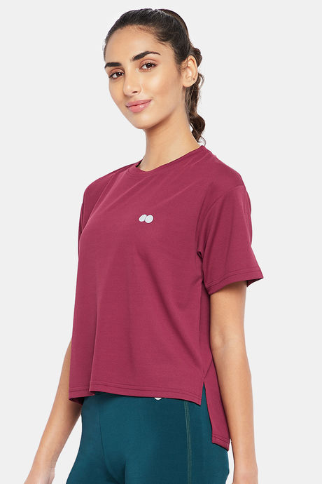Clovia Quick Dry Relaxed Top - Purple — image 3