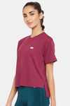 Clovia Quick Dry Relaxed Top - Purple — thumbnail 3