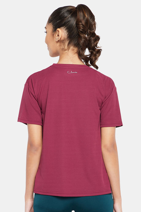 Clovia Quick Dry Relaxed Top - Purple — image 4