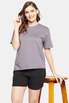 Clovia Cotton Top - Purple — thumbnail 5