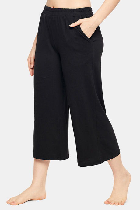 Clovia Cotton Capri - Black — image 3