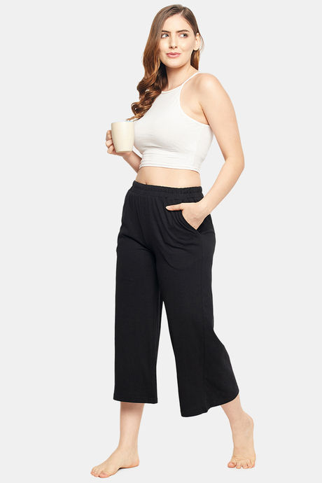 Clovia Cotton Capri - Black — image 5