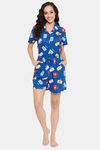 Clovia Cotton Shorts Set - Blue — thumbnail 6