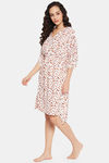 Clovia Crepe Lounge Dress - White — thumbnail 3