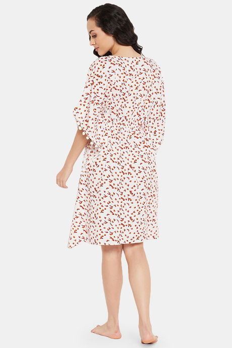 Clovia Crepe Lounge Dress - White — image 4
